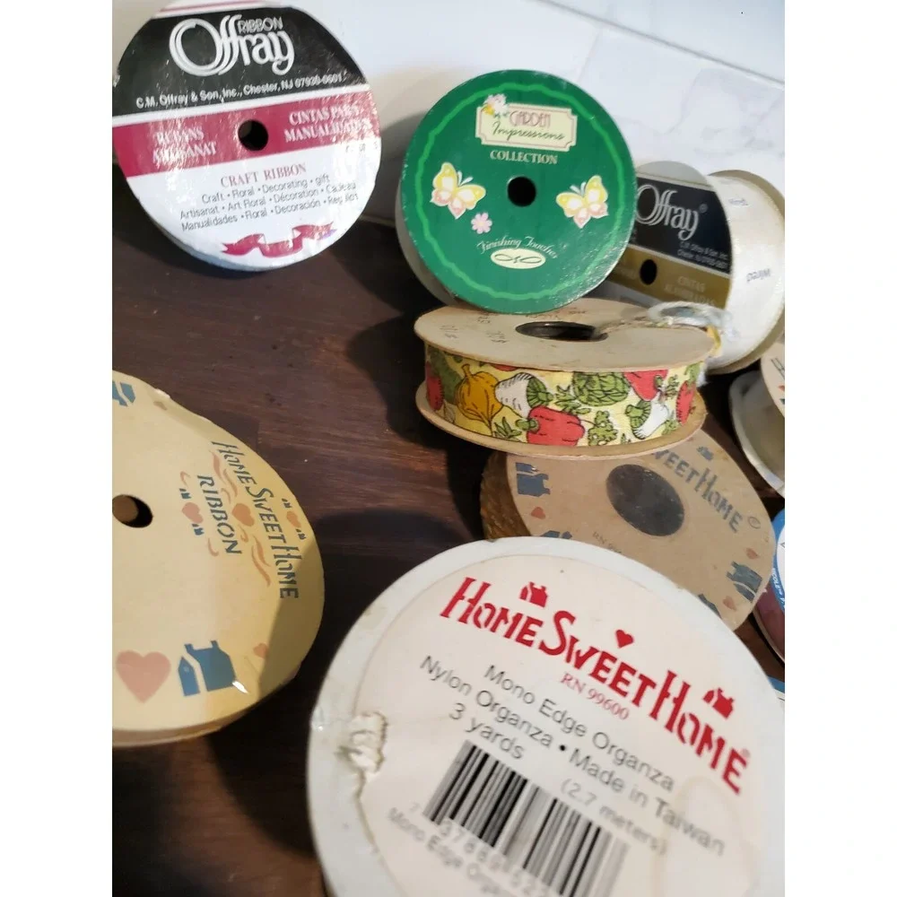 Lot Of 17 Vintage Ribbon By  Home Sweet Home And Other Floral Lace Etc Colors